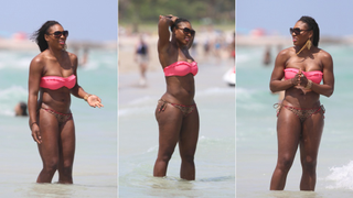 Serena Williams Has An Itsy Bitsy Teeny Weeny Half-Leopard Print Bikini